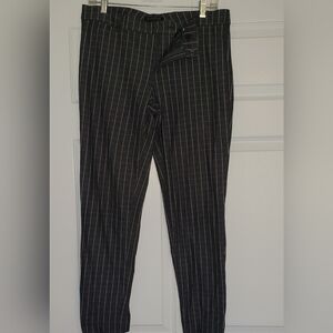 Banana Republic Sloan Skinny Fit Plaid Dress Pants, Gray/White, Size 6